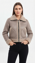 Chaqueta Teddy Para Dama - Vista frontal